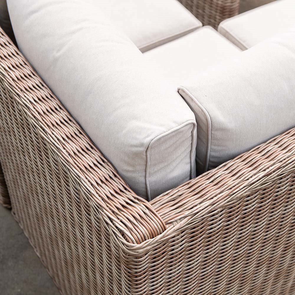 Luxury Rattan Modular Sofa Set w/ Coffee Table & Footstools | Primrose Living