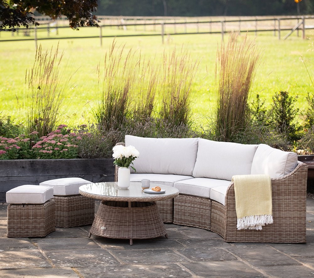 Premium Black Curved Garden Sofa Set Cover by Primrose Living - 230x255cm