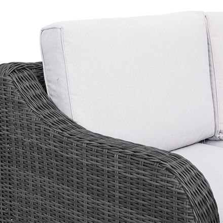Luxury Rattan 8 Seater Sofa Set with Fire Pit Table in Stone | Primrose Living