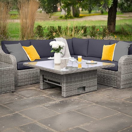 Luxury Rattan 9 Seater Sofa Set in Pebble | Primrose Living