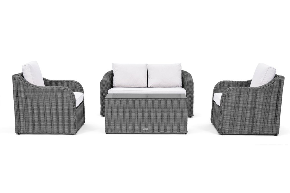 Luxury Rattan 4 Seater Sofa Set in Stone | Primrose Living