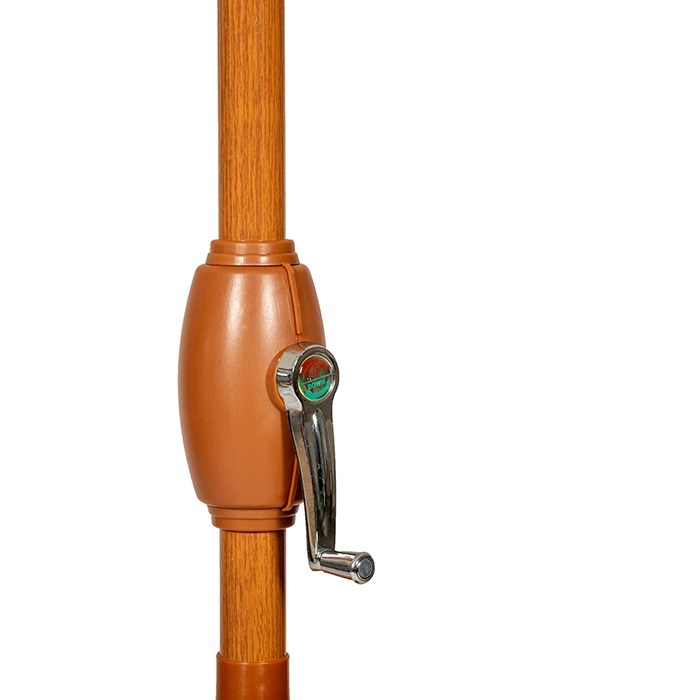 Ivory 3m Woodlook Crank and Tilt Parasol (38mm Pole, 8 Ribs)