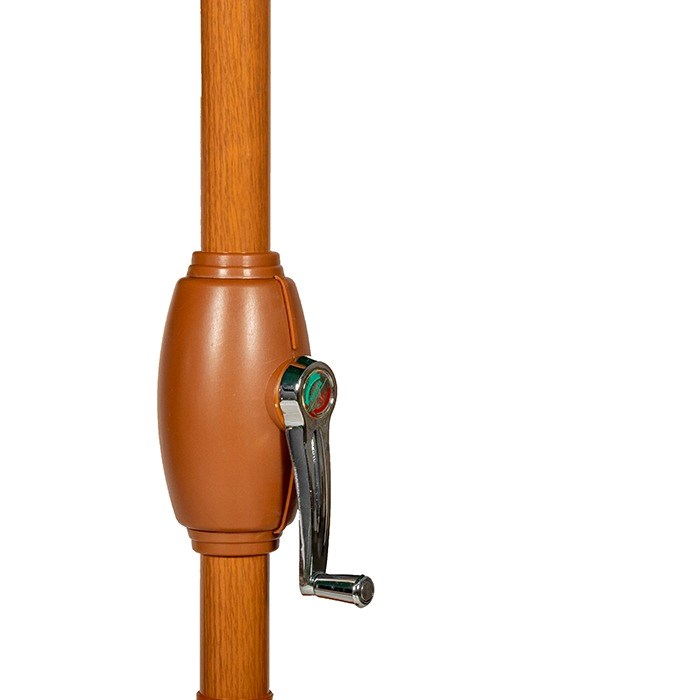 Green 3m Woodlook Crank and Tilt Parasol (38mm Pole, 8 Ribs)