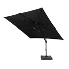 Deluxe Square Cantilever parasol Grey with 100kg base 3m x 3m 