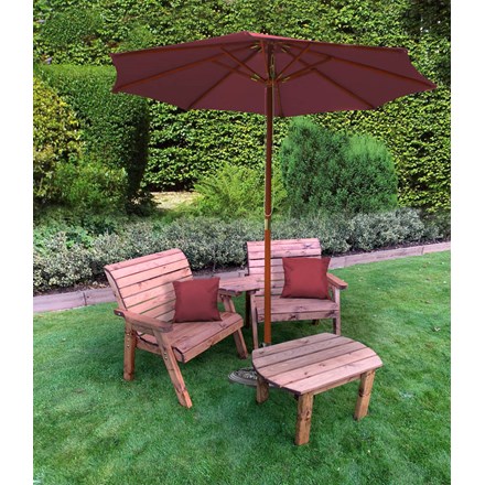 Charles Taylor Wooden Garden Grand Twin Angled with Coffee Table