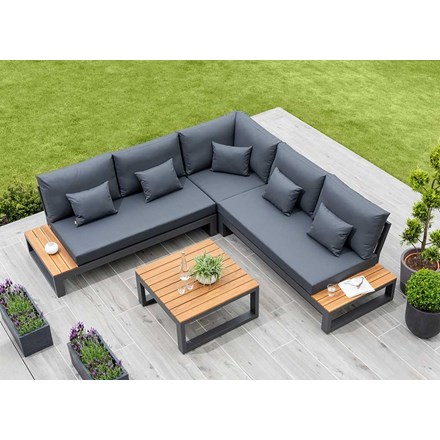 Soho Weatherproof Corner Sofa Set with Side Tables by Norfolk Leisure