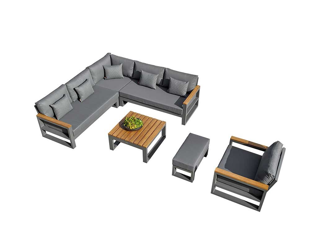 Soho Weatherproof Corner Sofa Set with Armchairs by Norfolk Leisure