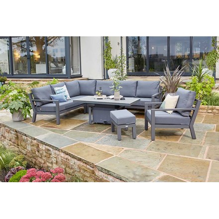 Timber Weatherproof Corner Sofa Set w/ Coffee Table & Armchair | Norfolk Leisure