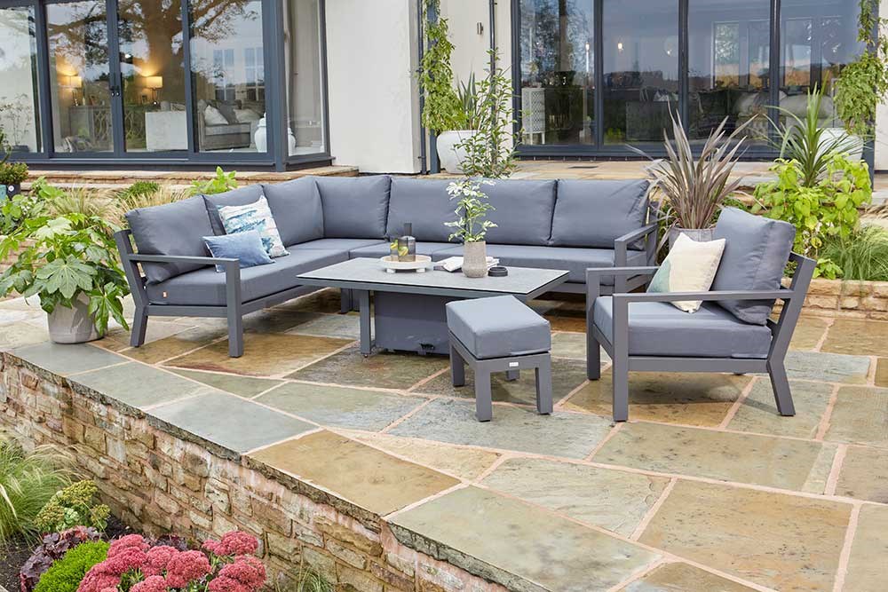 Timber Weatherproof Corner Sofa Set + Coffee Table & Armchair | Norfolk Leisure