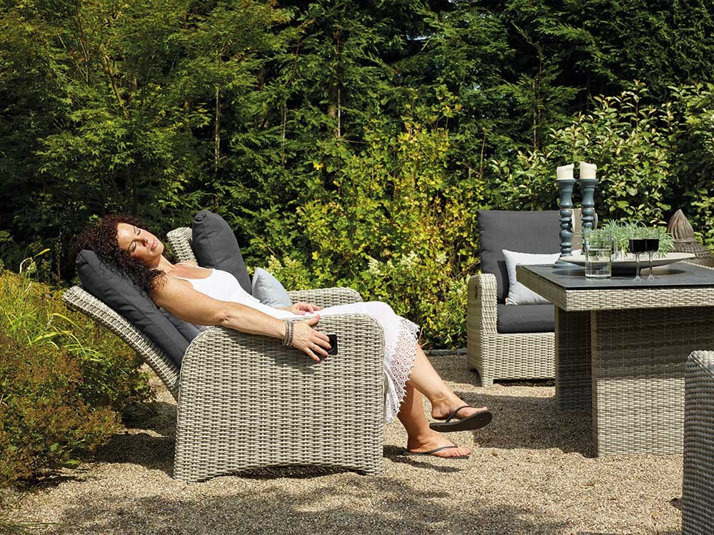 Hawaii Weatherproof Sofa Set with Rectangular Coffee Table by Norfolk Leisure