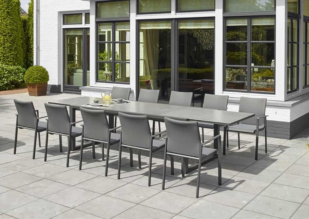 Primavera 10 Seater Dining Set with Extendable Table by Norfolk Leisure