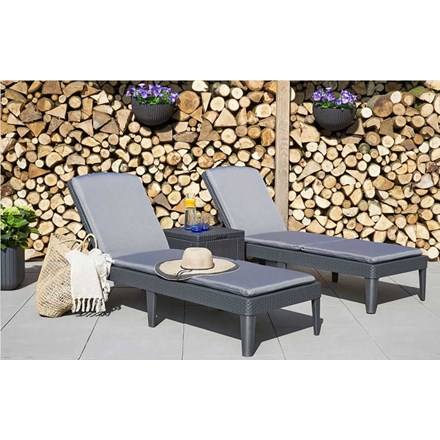 Jaipur Twin Sunloungers with Ice Cube by Norfolk Leisure