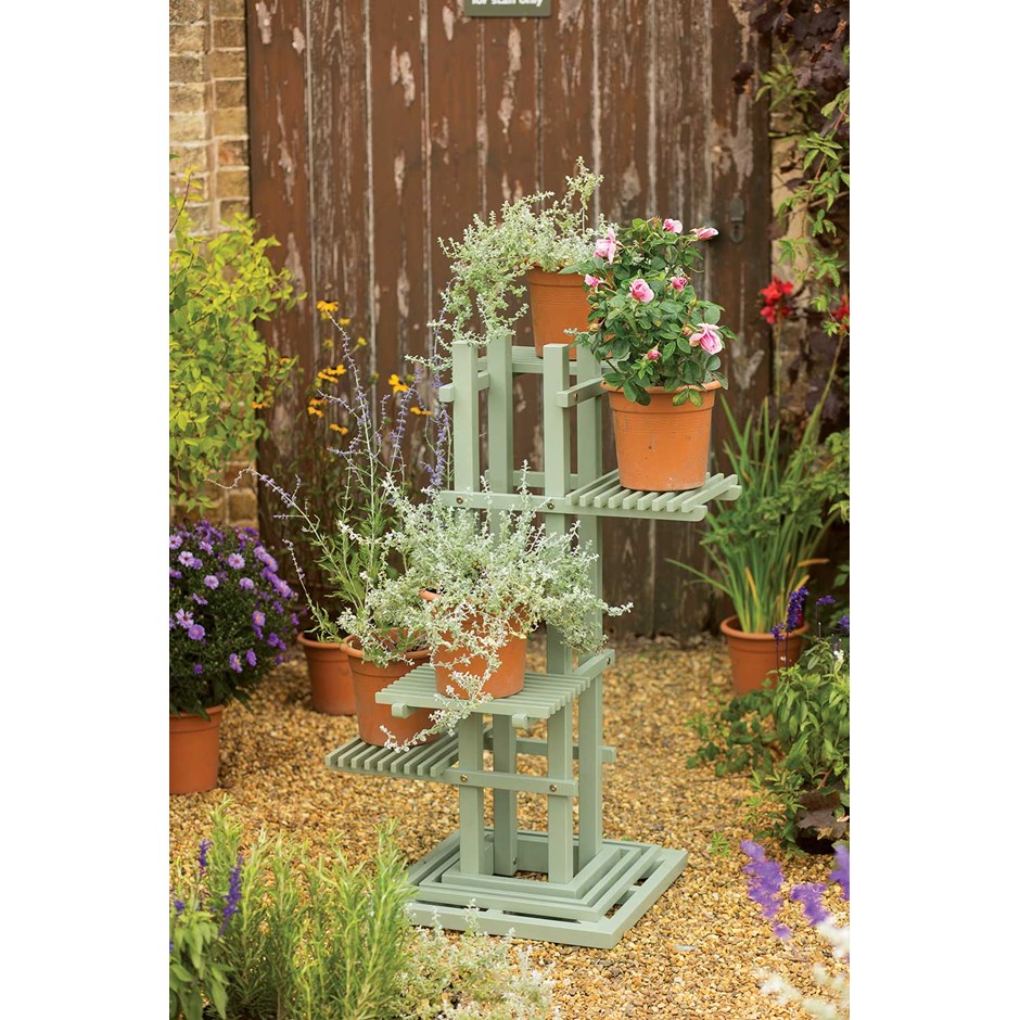 Verdi Green Wooden Plant Stand