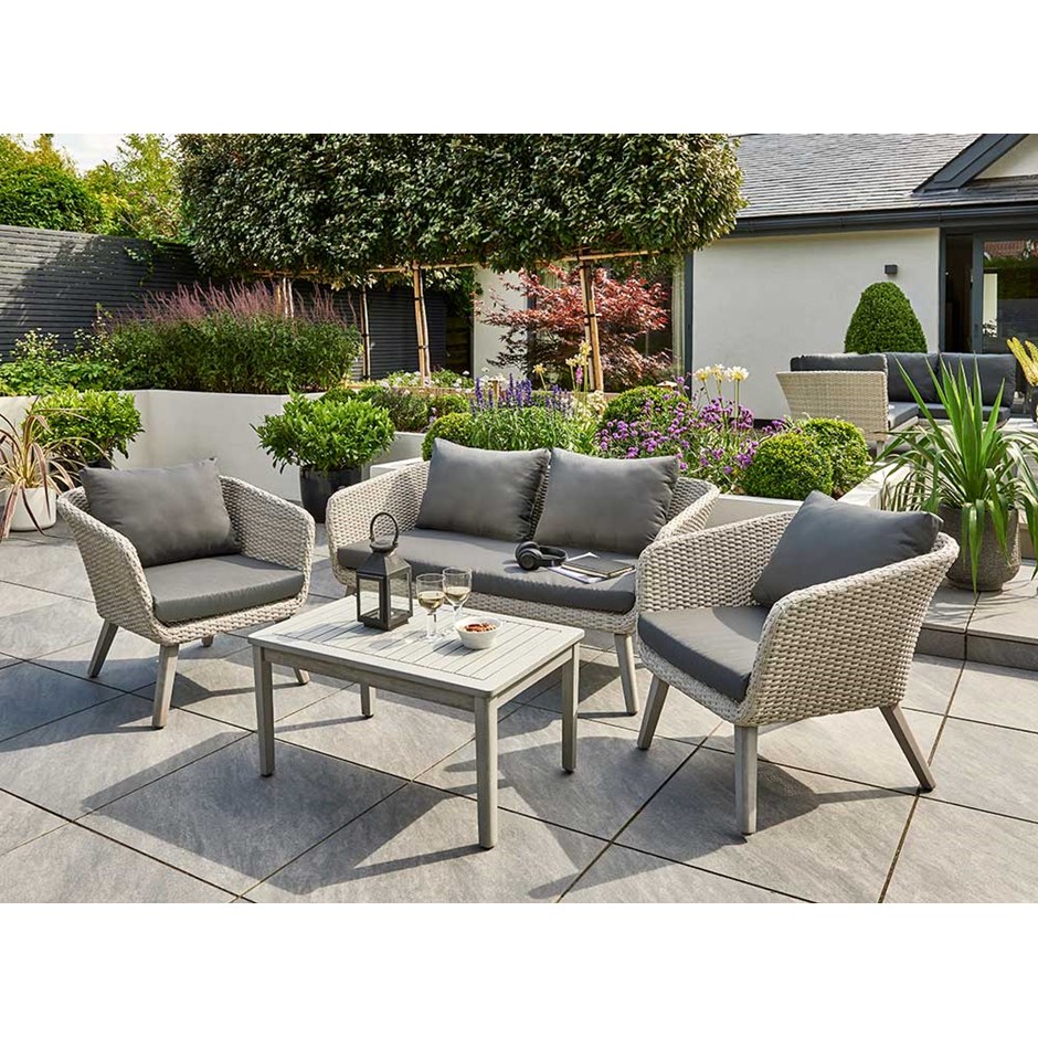 Chedworth Rattan 2 Seater Sofa Set w/ Chairs & Coffee Table in | Norfolk Leisure