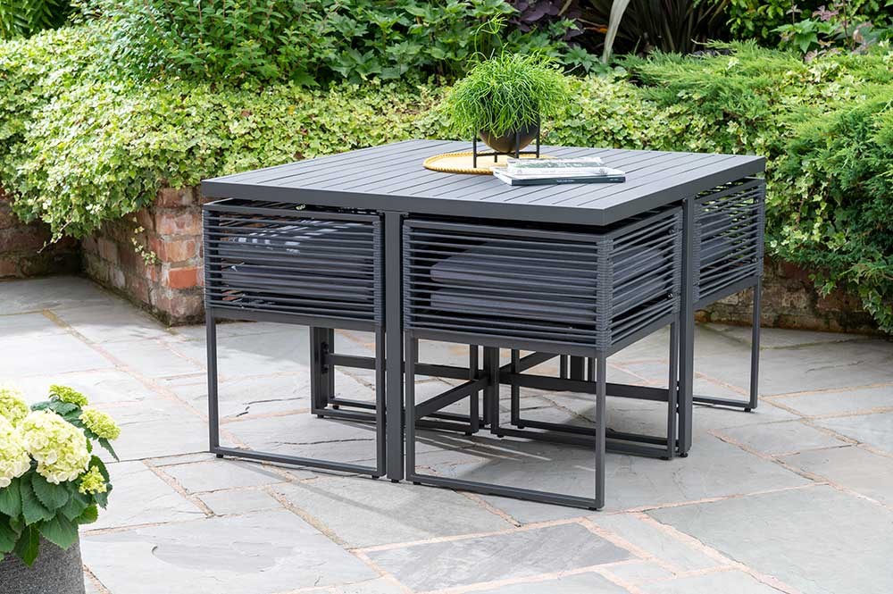 Sheringham Alu Rope Cube Dining Set