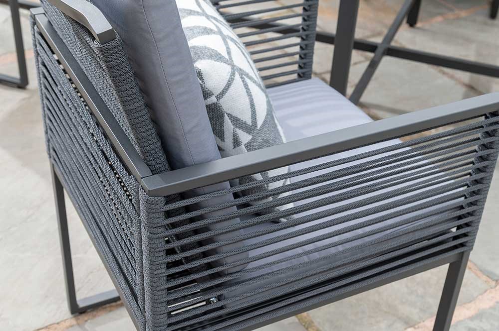 Sheringham Alu Rope Cube Dining Set