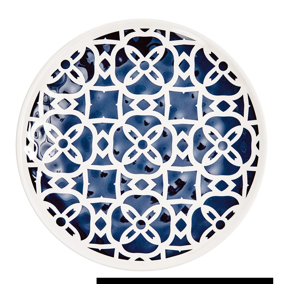Melamine Blue Side Plate Dia 21.5Cm