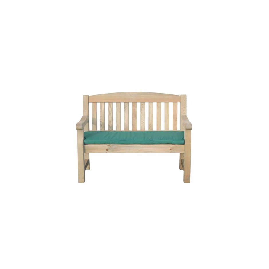Emily 4ft Wooden Bench with Green Pad