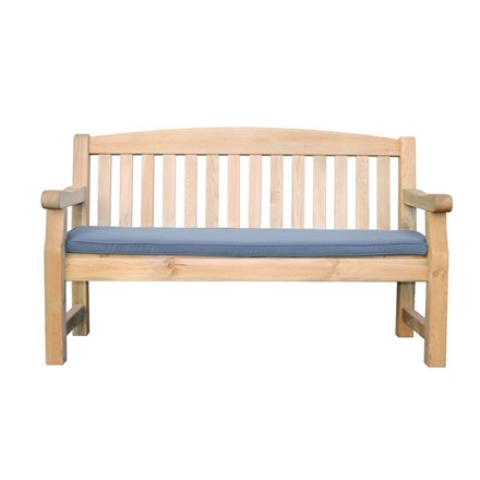 Wooden Emily 5ft Bench and Dark Grey Pad