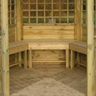 Set of 3 Wooden Gazebo Benches