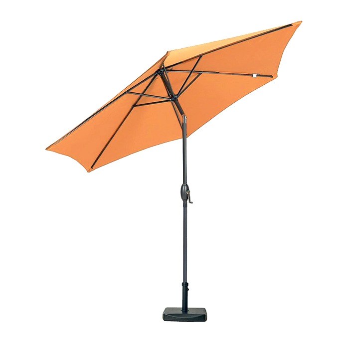 ORANGE 2.5m Powder Coated Crank and Tilt Parasol (38mm Pole, 6 Ribs)