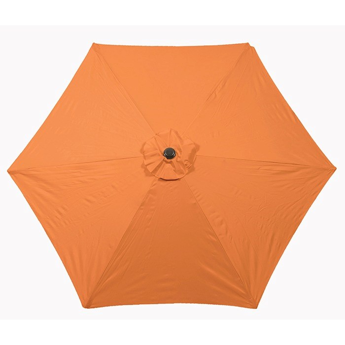 ORANGE 2.5m Powder Coated Crank and Tilt Parasol (38mm Pole, 6 Ribs)