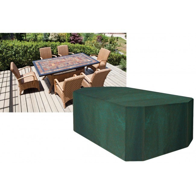 Rectangular 6 Seater Furniture Set Cover 270cm x 89cm - Premium - Green