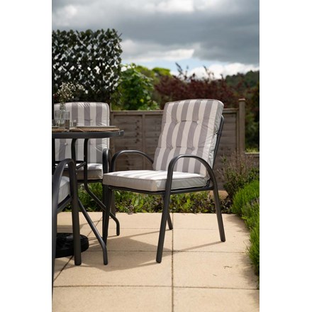 Hadleigh Set Of 6 Armchairs With Cushions In Grey By Hectare