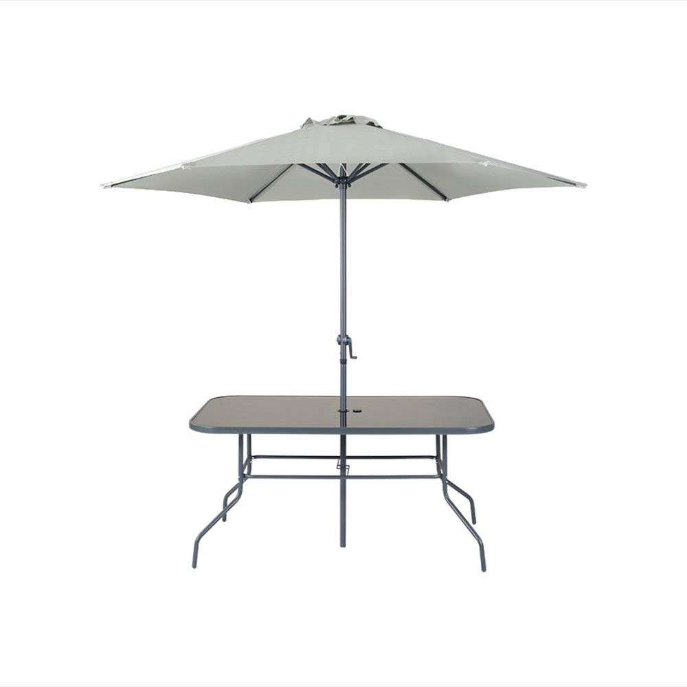 Hadleigh 2.3m Steel Crank Parasol In Grey By Hectare