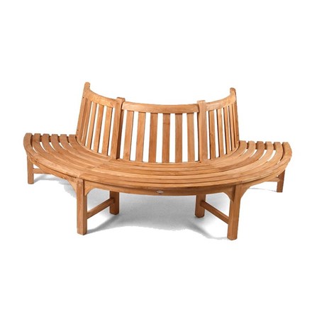 Half Round Teak Tree Seat/Bench 220cm (8ft 3in)