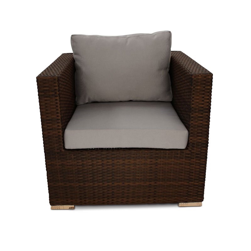Denby Rattan Armchair with Cushions W78cm x D78cm