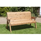 Charles Taylor Traditional Three Seater Bench Redwood