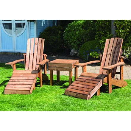 Charles Taylor Aidendack Wooden Garden Chairs and Table Set