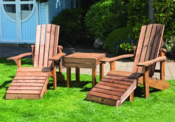 Charles Taylor Aidendack Wooden Garden Chairs and Table Set