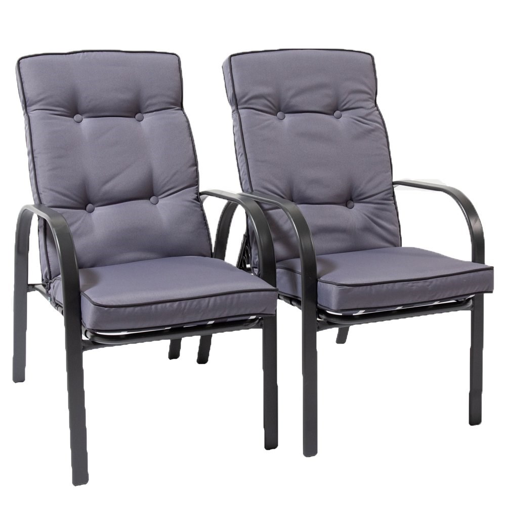 Hadleigh 6 Seater Garden Dining Furniture Set In Grey Stripe By Hectare®