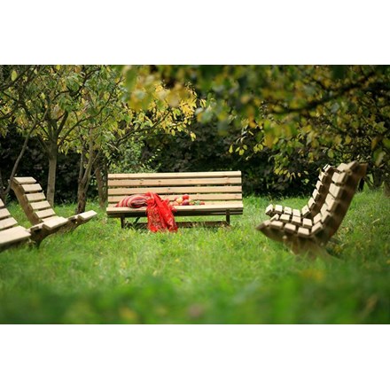 Lily 1.5m (4ft 11in) Wooden Garden Bench