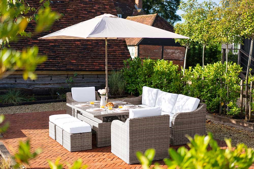 3m Parasol With Crank And Tilt in Natural by Primrose Living
