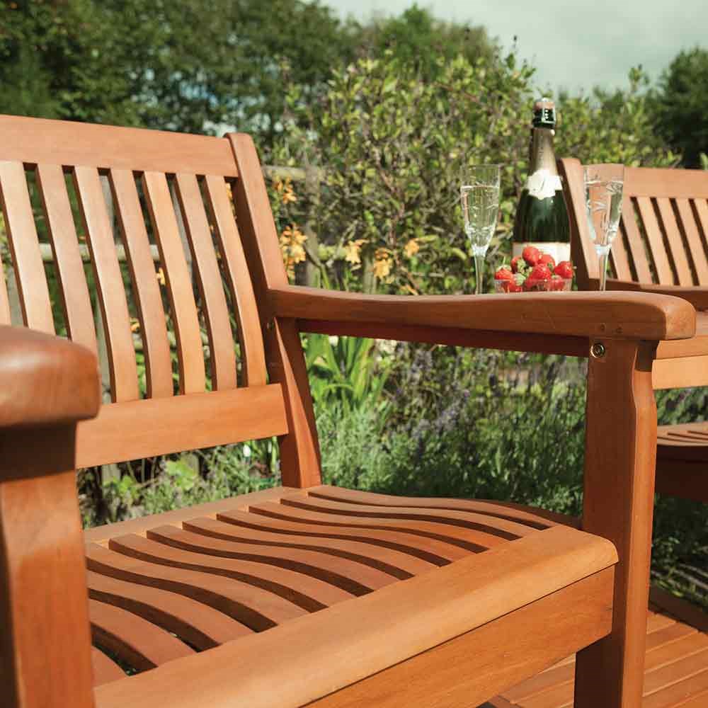 W1.76m (5ft 9in) Willington Wooden Companion Seat by Rowlinson®