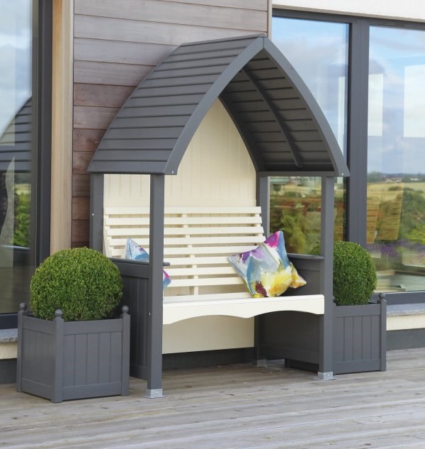 Charcoal and Cream Cottage Arbour