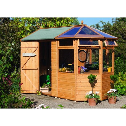 10ft x 7ft Corner Potting Shed by Rowlinson®