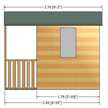 Milton Summerhouse inc Veranda 8 x 9