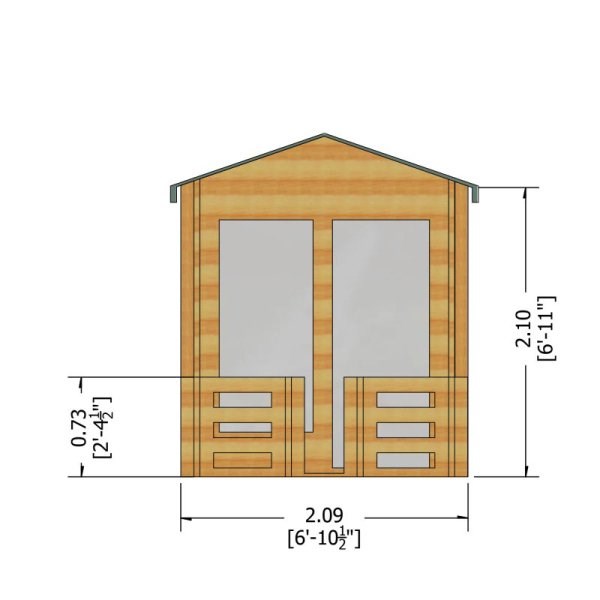 Maulden Log Cabin 7 x 7 ft (213 x 213cm)