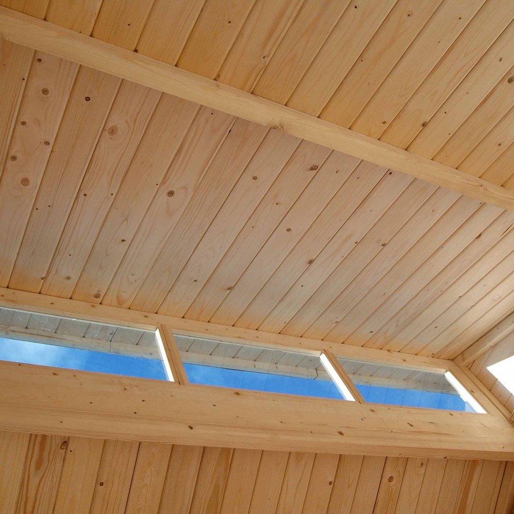 10ft x 7ft Unpainted Skylight Shed with Lean-To by Rowlinson®