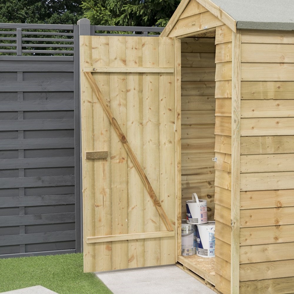 4ft x 3ft Overlap Timber Shed by Rowlinson