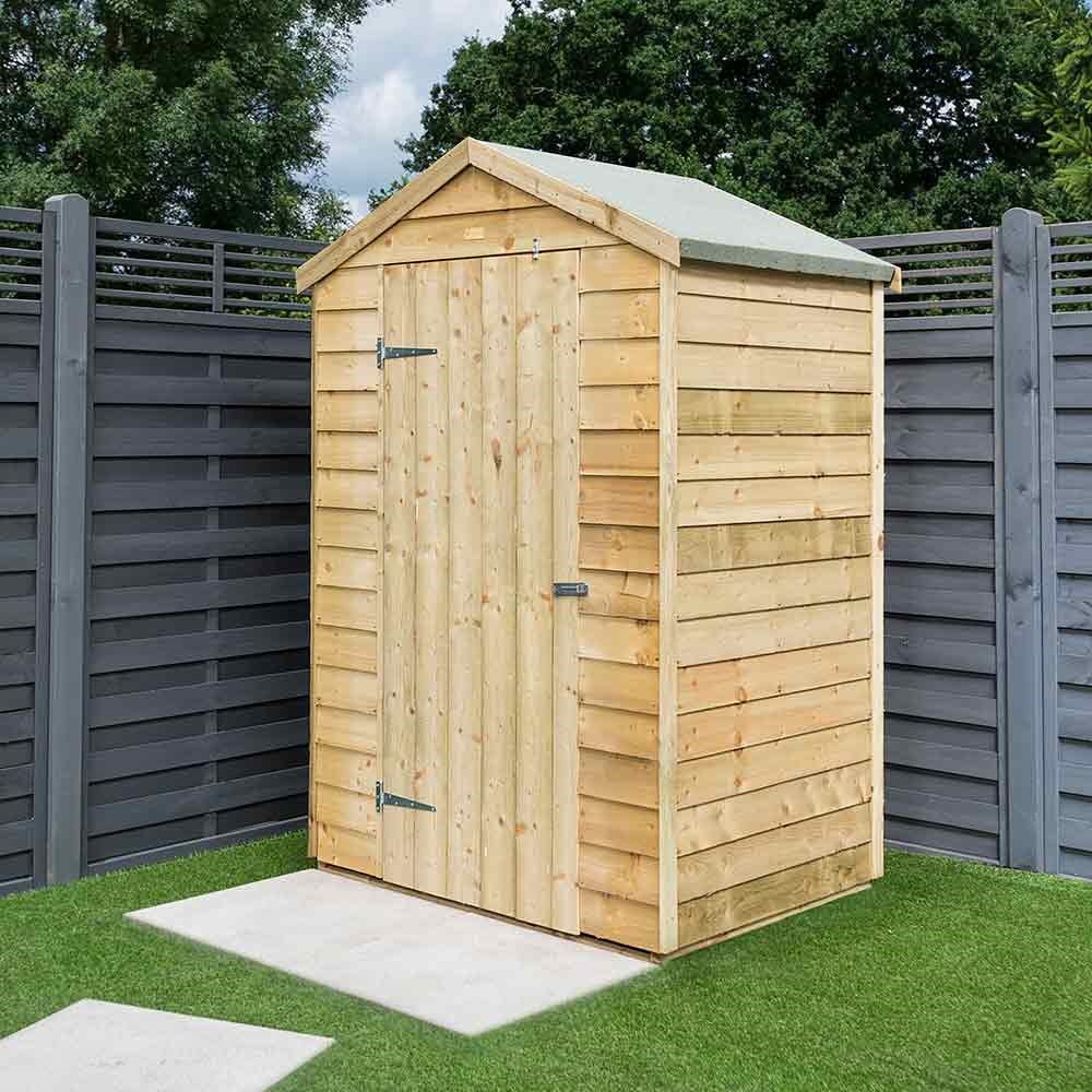 4ft x 3ft Overlap Timber Shed by Rowlinson