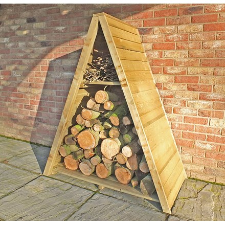 Large Triangular Log Store Overlap Pressure Treated