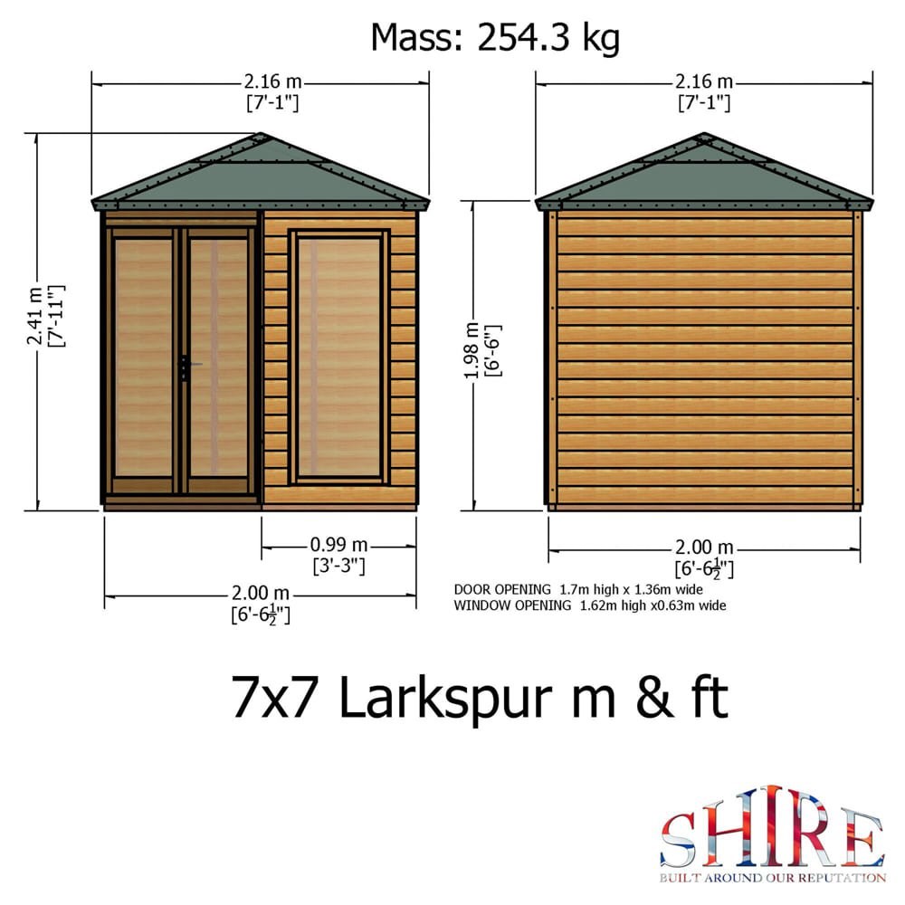 Larkspur Summerhouse 7ft x 7ft