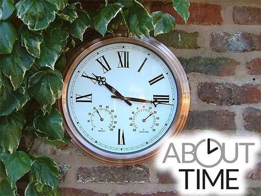 Outdoor Wall Clock With Humidity & Temperature