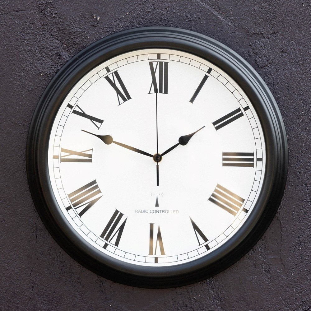 radio controlled outdoor garden clock