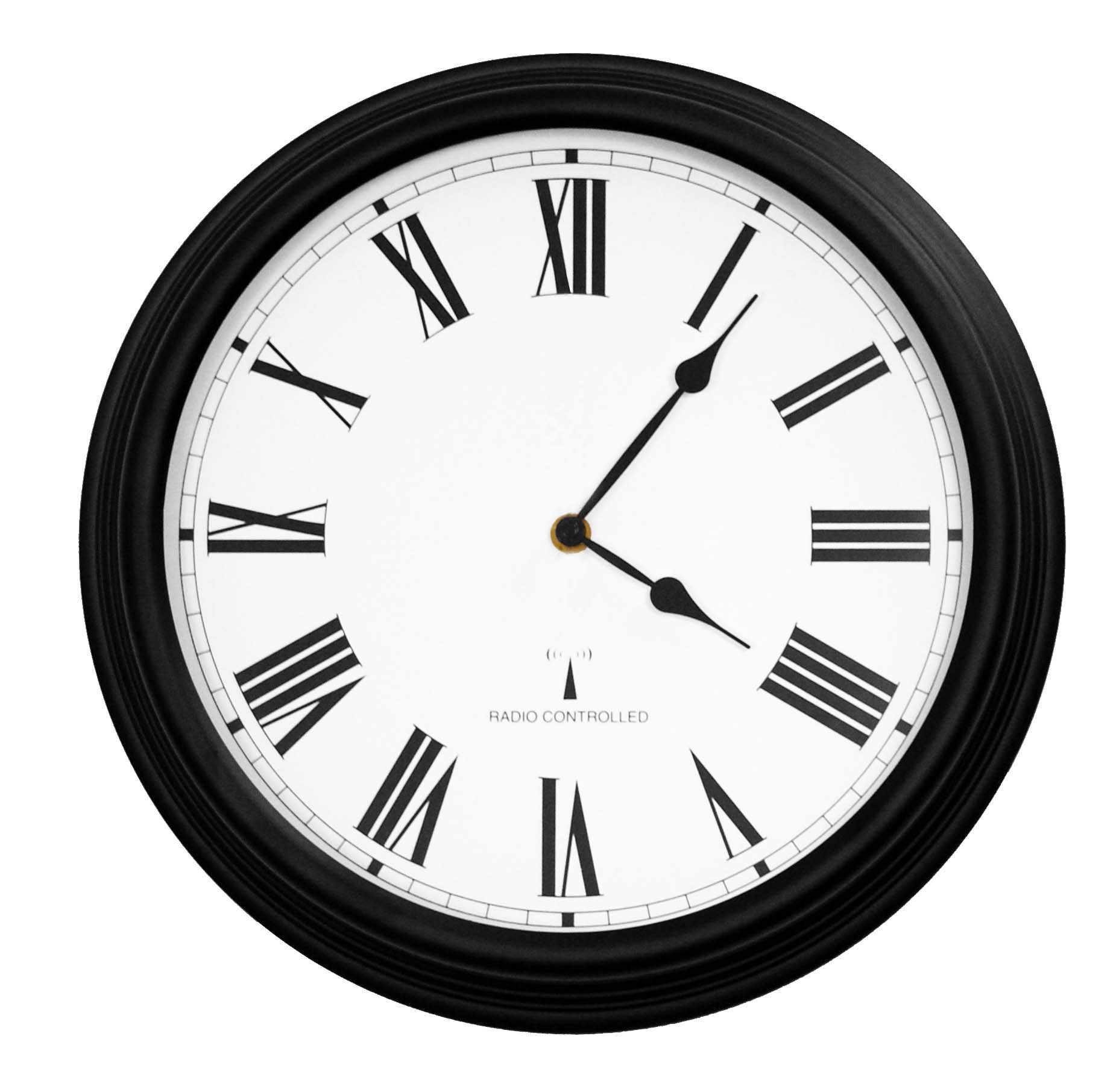 Perfect Time Radio Controlled Outdoor Garden Clock | Black | About Time™